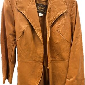 Vintage Altman of Dallas Cognac Leather Blazer